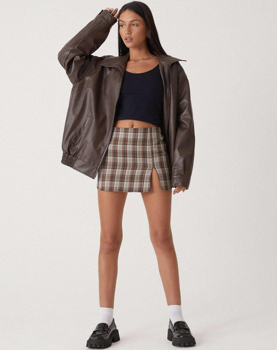 Dames Leren Jas | Oversized Pasvorm | Lichtgewicht Laag