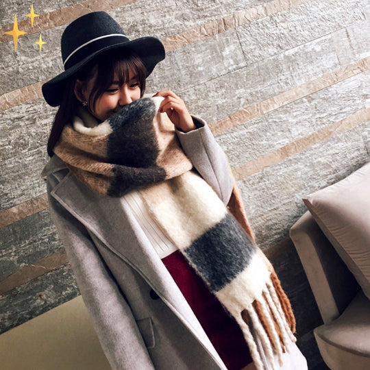 Geruite Sjaal met Franje voor Vrouwen | Ideaal voor het Koude Seizoen