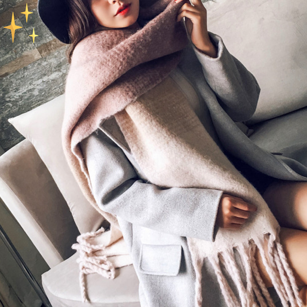 Geruite Sjaal met Franje voor Vrouwen | Ideaal voor het Koude Seizoen