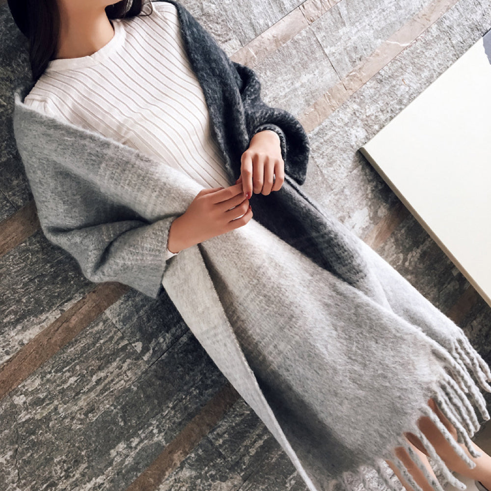 Geruite Sjaal met Franje voor Vrouwen | Ideaal voor het Koude Seizoen